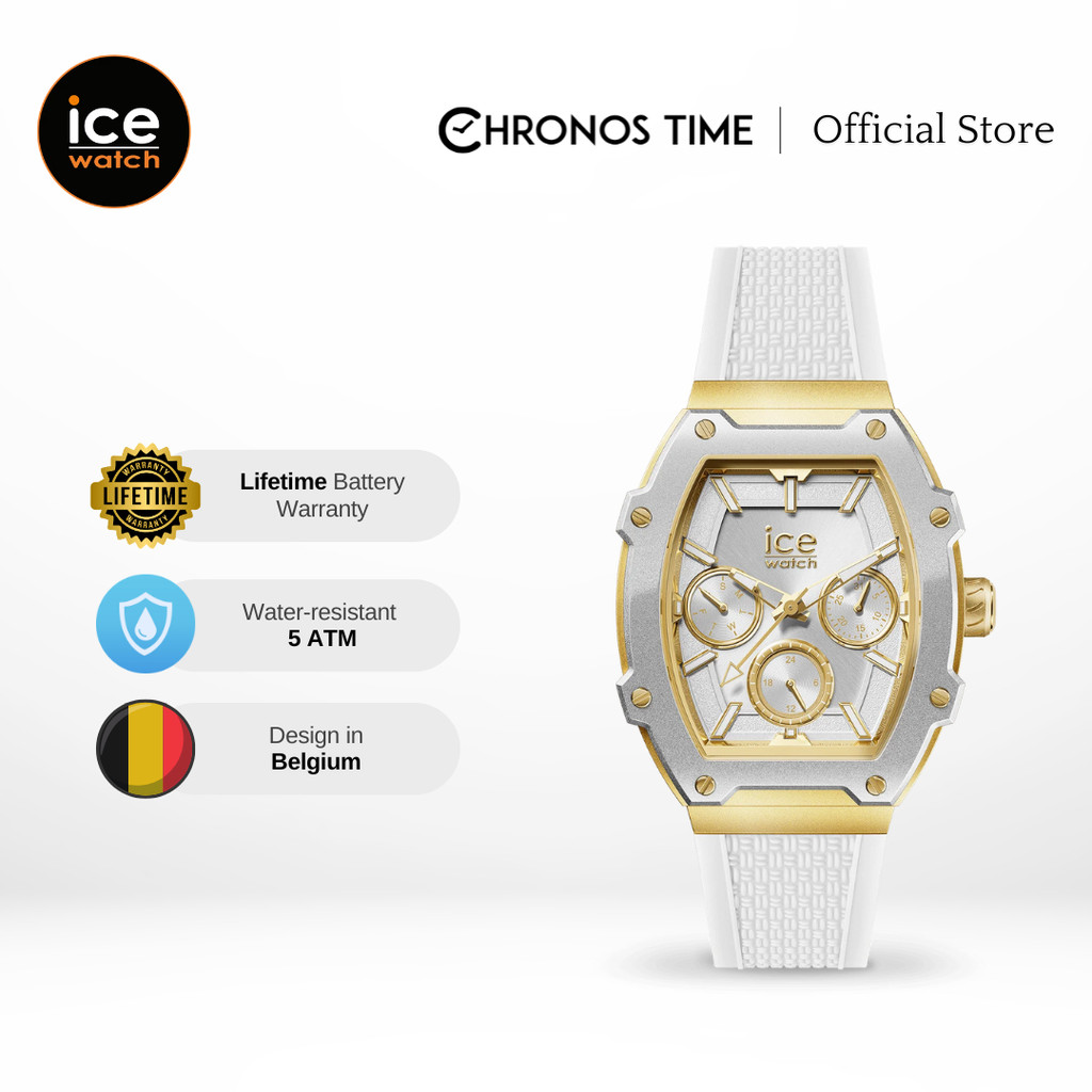 Jam Tangan Wanita Ice Watch ICE Boliday - White Gold 40mm [023897]