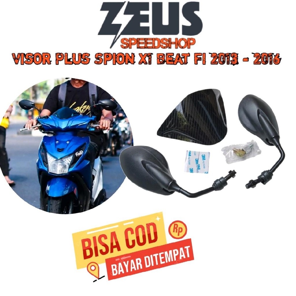 VISOR CARBON BEAT FI - VISOR PLUS SPION BEAT FI 2013 - 2016 PNP Motorcycle Accessories Kendaraan