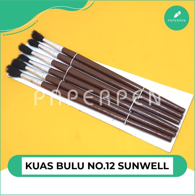 

(PRO_ATK) Kuas Bulu Sunwell No.12