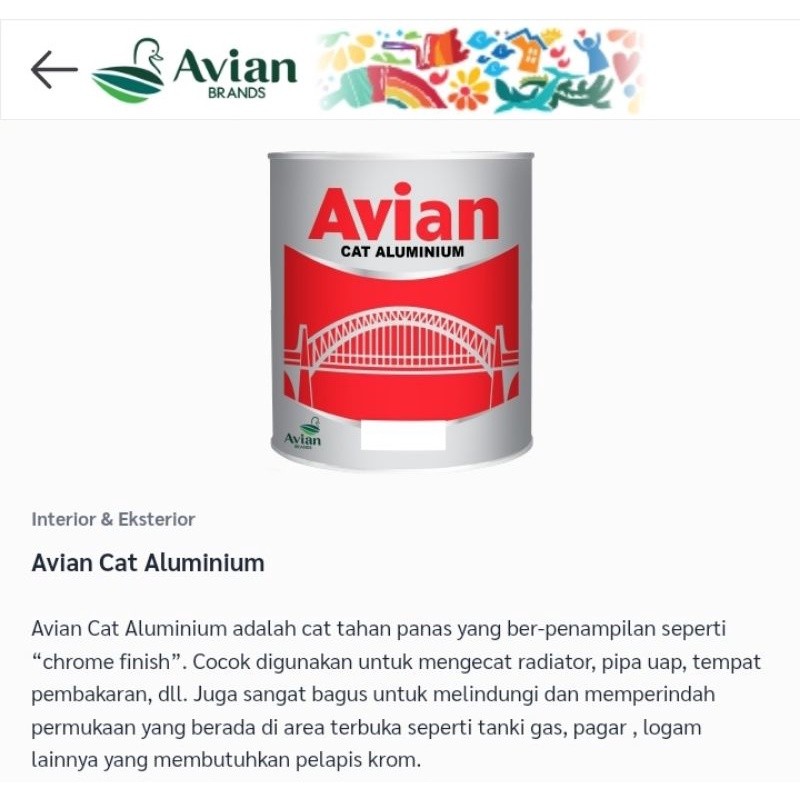 

CAT BESI CROME KROM AVIAN 1KG 750cc TAHAN PANAS RADIATOR PIPA UAP TEMPAT PEMBAKARAN TANGKI GAS PAGAR