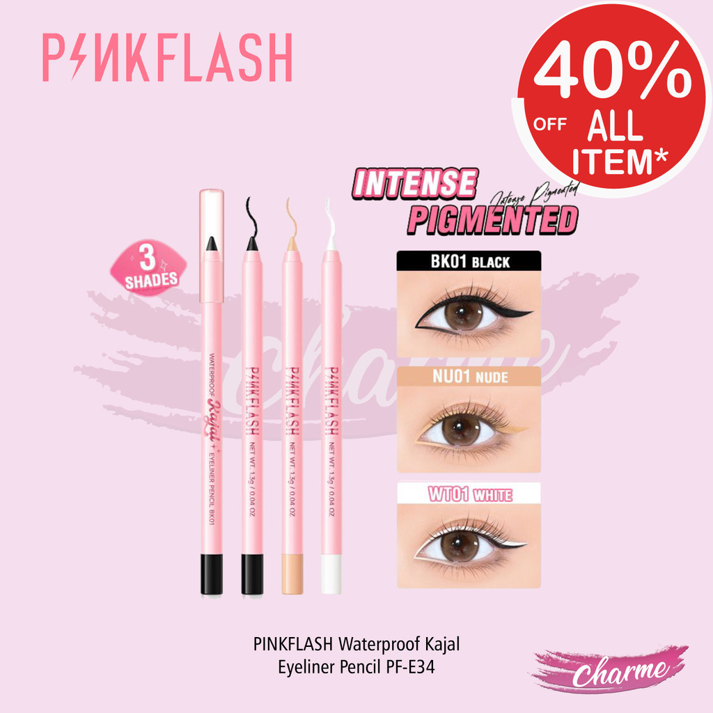 (READY & ORI) PINKFLASH WATERPROOF KAJAL EYELINER PENCIL PFE34 PF E34 Eye liner Pensil