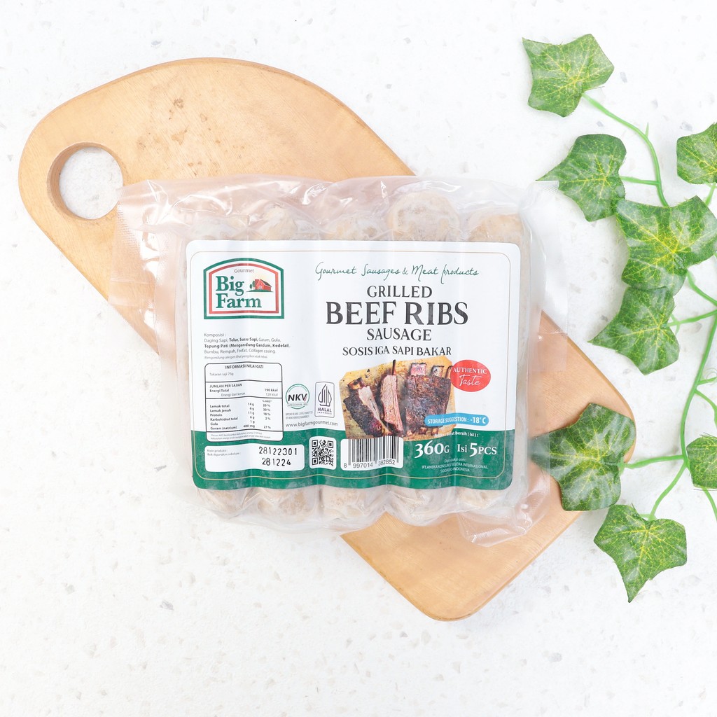 

360G Big Farm Grilled Beef Ribs Sausage 5 pcs