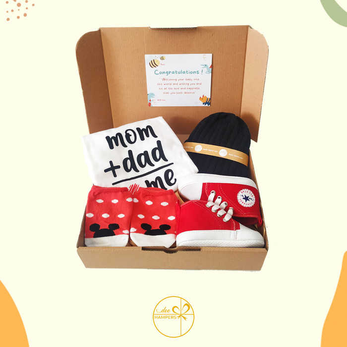 

New Baby Hampers Newborn/ Kado Lahiran Bayi/ Laki - Laki Perempuan - Happy 1 Merah