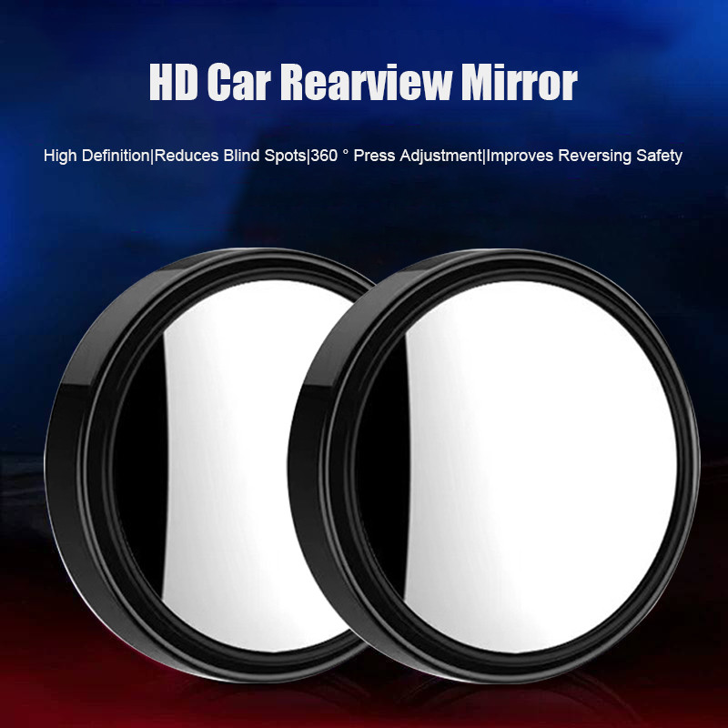 2PCS 360 Derajat HD Spion Blind Spot Kaca Cembung Spion Mobil 360 Derajat HD Blind Spot Universal Ta