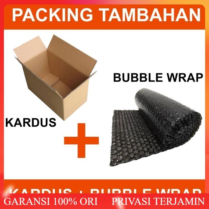 

Tambahan Extra Packing KHUSUS REGULER / EXPEDIS Bubble Wrap Dan Kardus