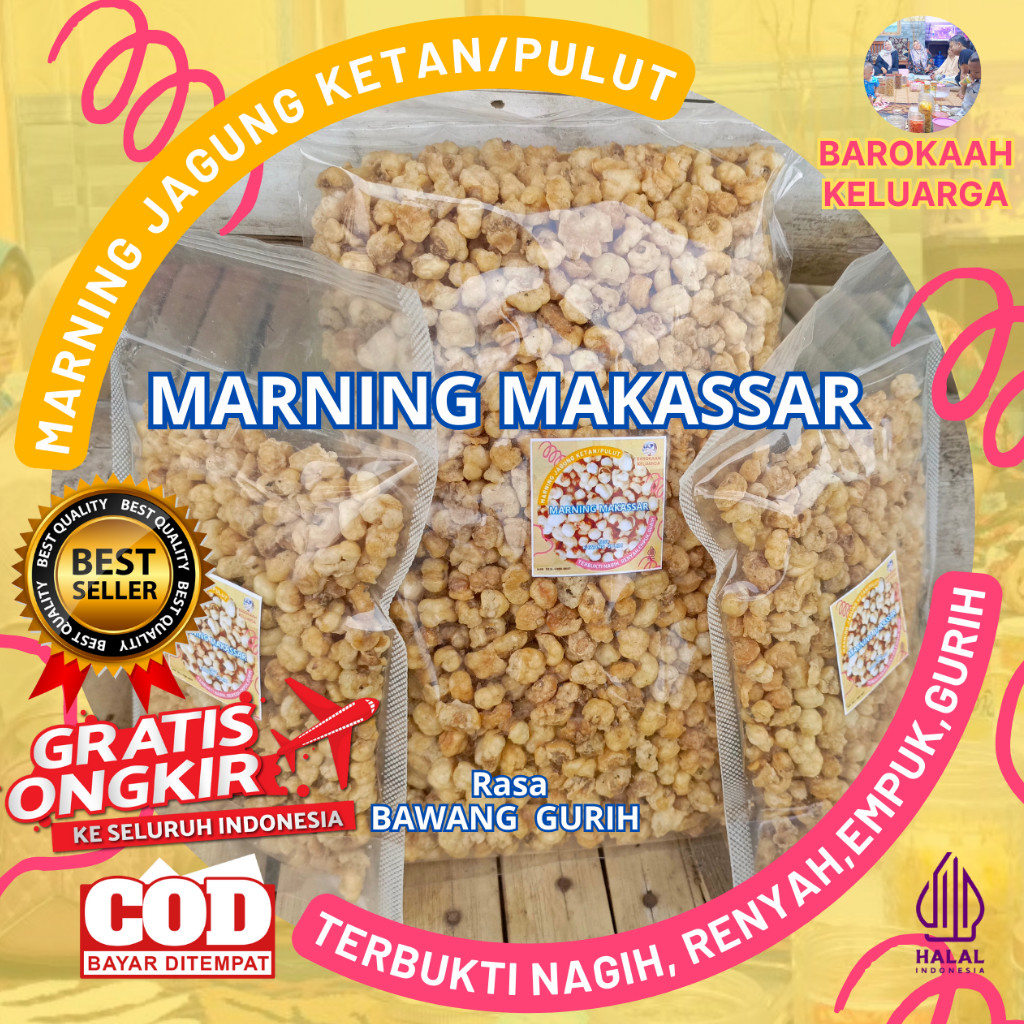 

1 KILO KG MARNING JAGUNG SULTAN/ MAKARONI MARNING JAGUNG SULTAN /MARNING JAGUNG VIRAL/ MARNING JAGUNG KETAN GURIH ASIN BAWANG TERBUKTI EMPUK RENYAH GURIH, MURAH MERIAH