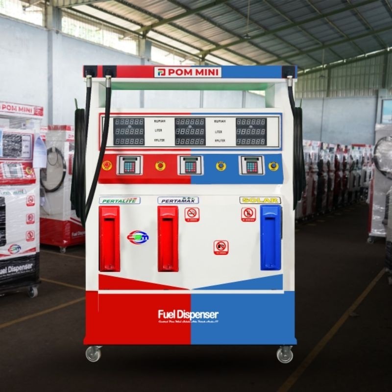POM MINI - Pertamini Digital 3 Nozzle SLIM (210+(2x110) Liter)