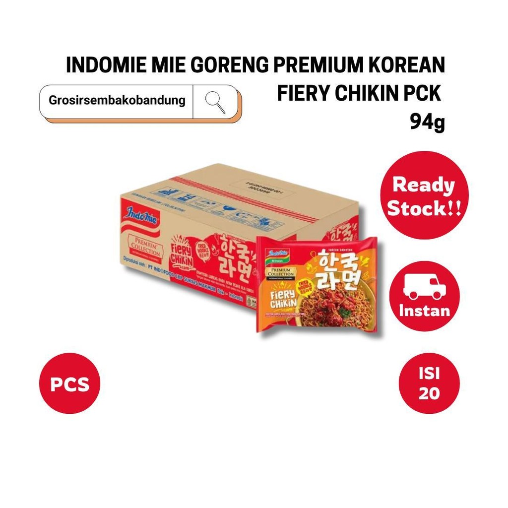 

INDOMIE MIE GORENG PREMIUM KOREAN FIERY CHIKIN PCK 94g - 1 Dus - Kota Bandung