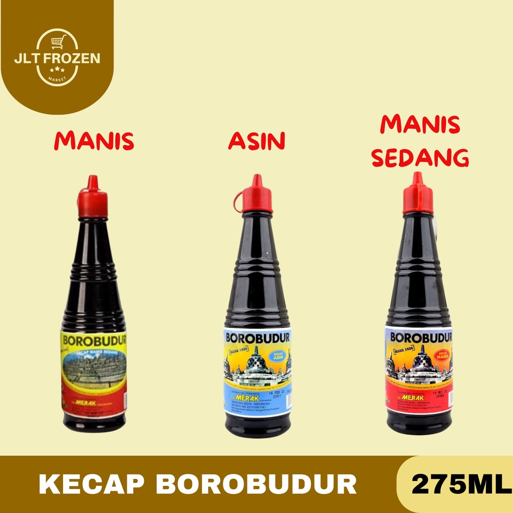 

Kecap manis Borobudur / kecap Manis / Kecap Asin / Kecap Manis Sedang Borobudur Spesial Kemasan 275ml