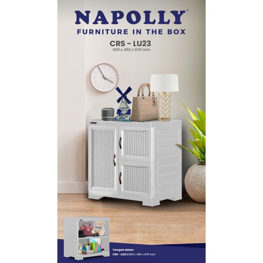 NAPOLLY - CRS LU 23 PUMA - Lemari Plastik Kabinet | Nakas Napolly | LU23 Box Penyimpanan Minimalis |