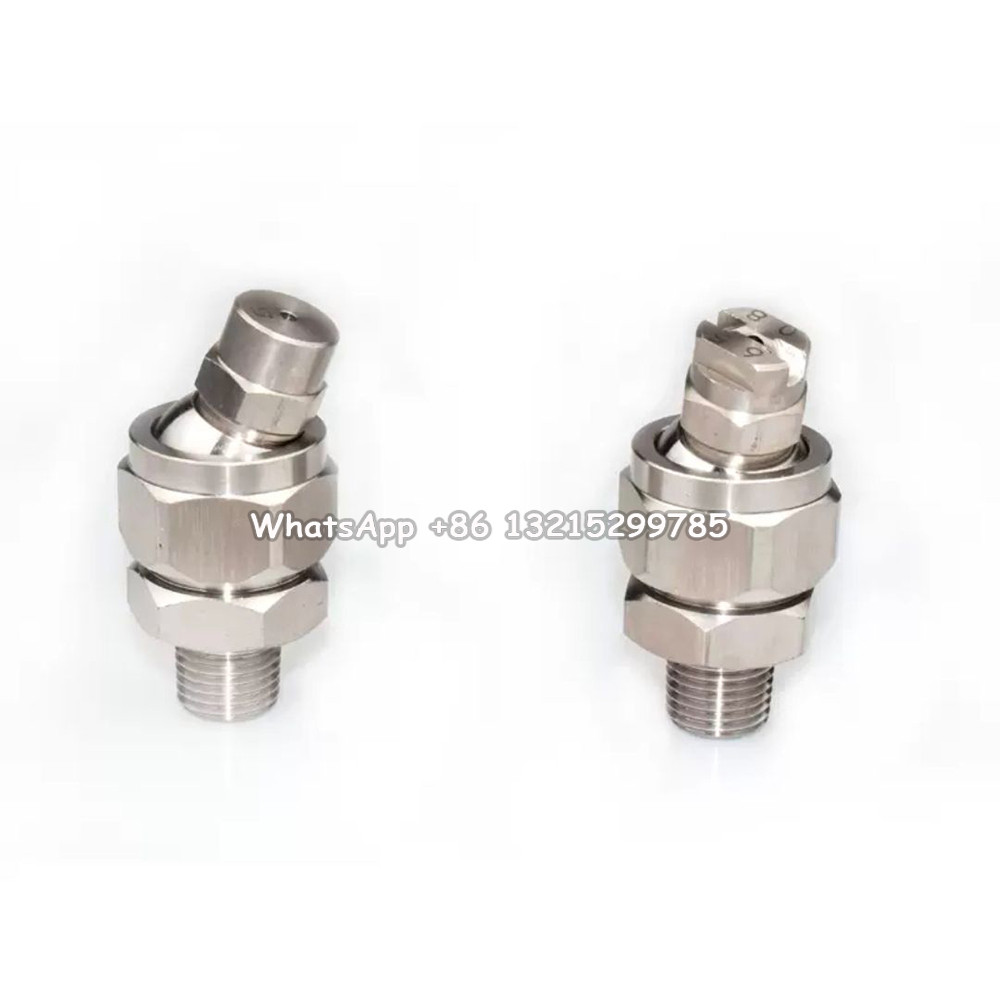 

1/4"BSPT 304 Stainless Steel 155 Adjustable Ball Joint Universal Quick Connector Swivel Fan Cone Nozzle HVV Fan Nozzle BB Nozzle