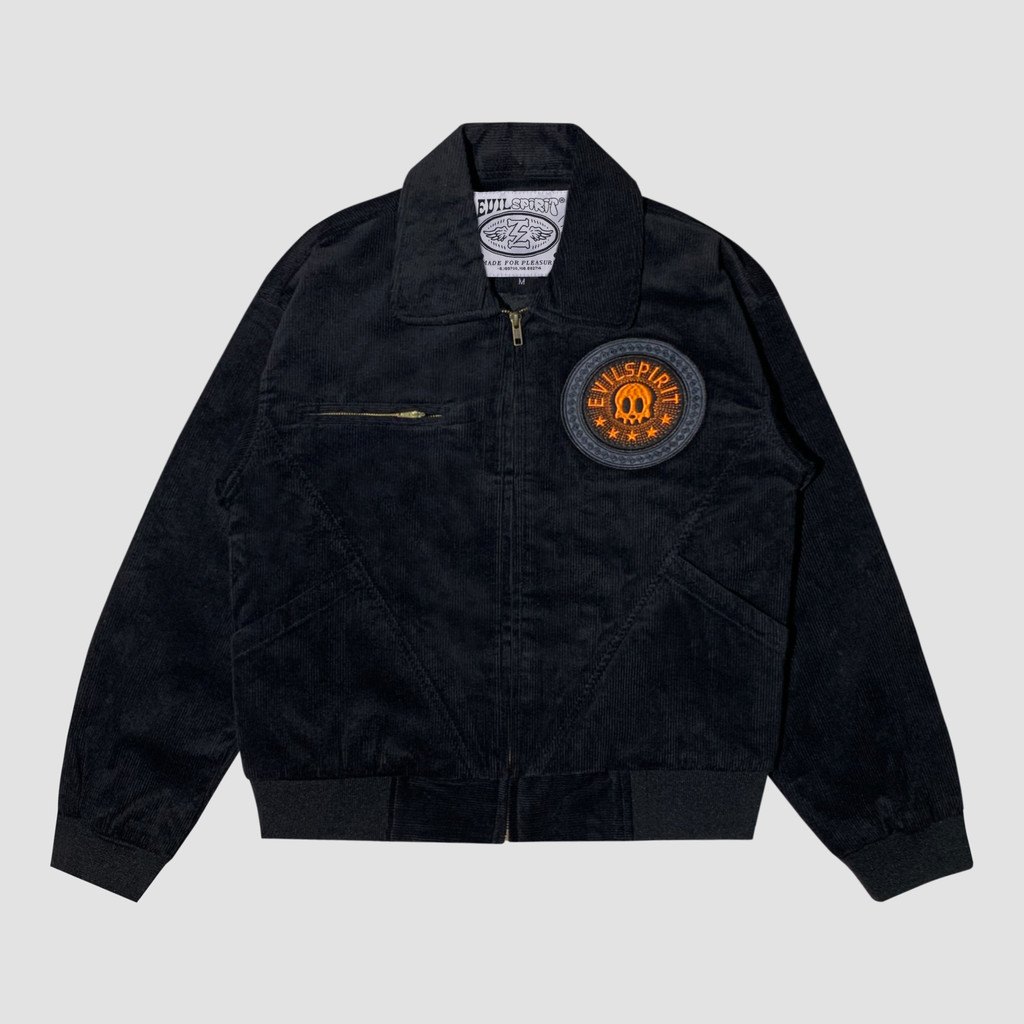 EVILSPIRIT JACKET CORDUROY -  MURPHY BLACK UNISEX