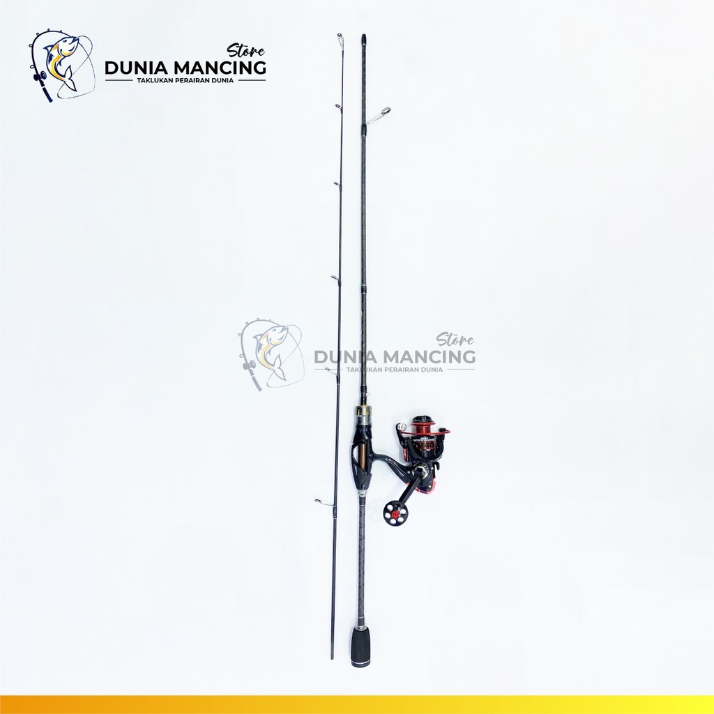 Dunia Mancing Store - 1 Set Joran Pancing Lure Golden Spinning Action Light Joran Super Ringan Weigh