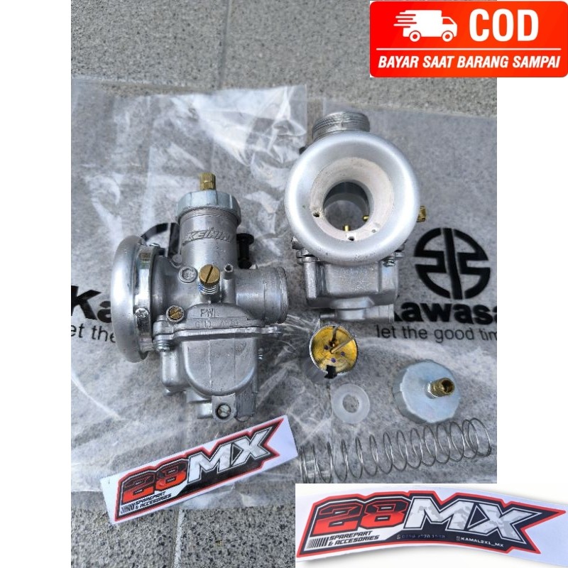 MF99 KARBU KARBURATOR PWL REAMER UKURAN 30MM SKEP UKURAN 28 BAHAN KUNINGAN HARD CROM SETINGAN GAMPAN