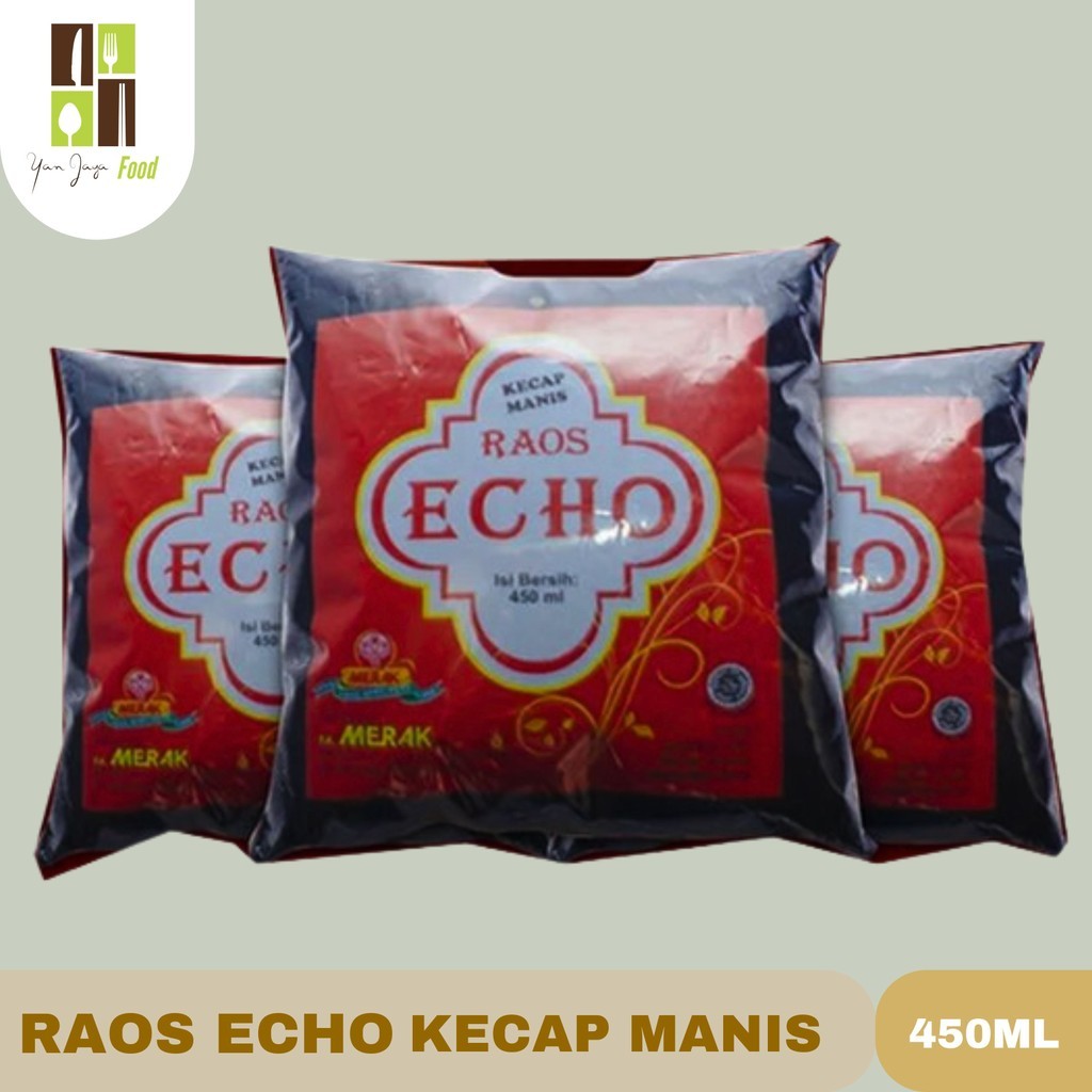 

Kecap manis raos echo / Kecap bantal baso batagor cilok.fa merak bandung / Kemasan Bantal Refil 450gr