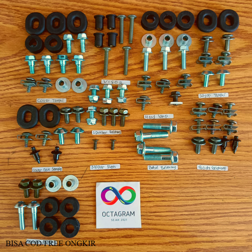 Gratis Ongkir/baut body full set yamah vixion nvl /baut body full set yamah vixion nva/baut full set