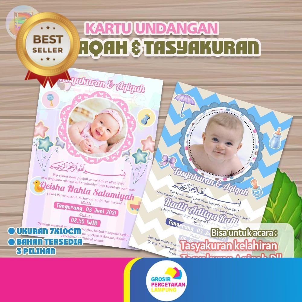Promo kartu undangan aqiqah dan tasyakuran terbaru TERMURAH