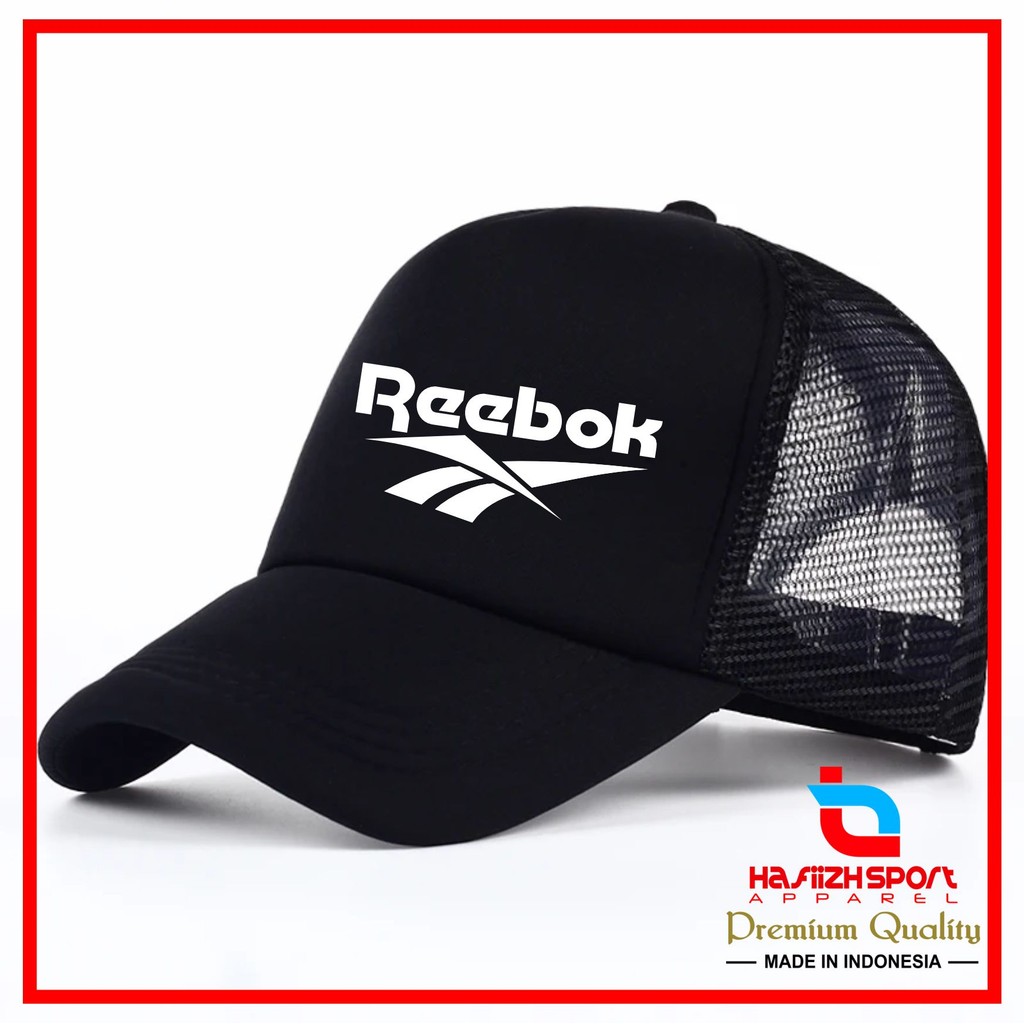 TOPI REEBOK / TOPI JARINGREEBOK LOGO / TOPI TRUCKER REEBOK LOGO PREMIUM BISA BAYAR DITEMPAT (COD)