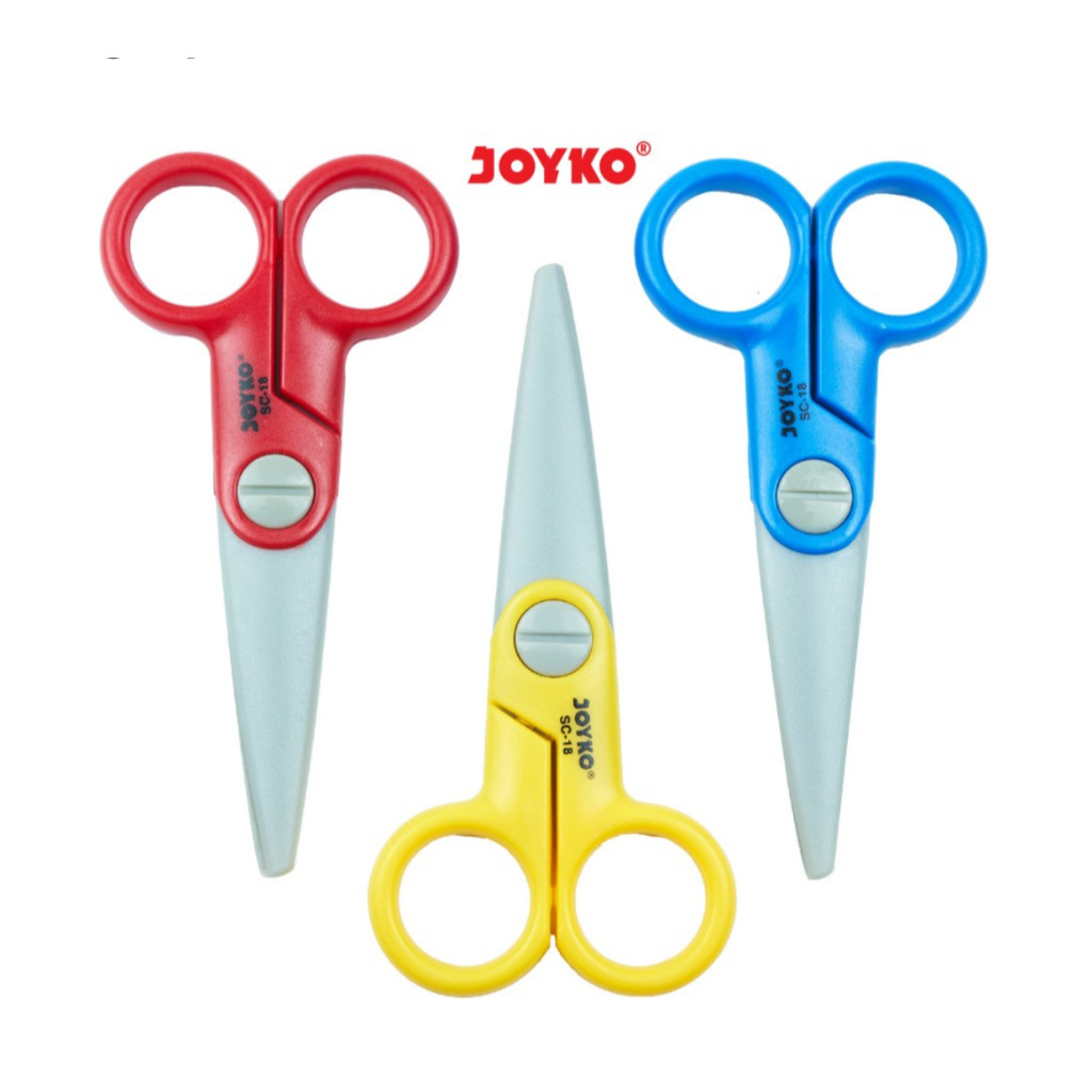 

( StaLand ) / ( DAPAT 1 PCS ) GUNTING JOYKO SC-18 Untuk Anak Kecil / Scissors Joyko SC-18 Untuk Anak Kecil Belajar Menggunting