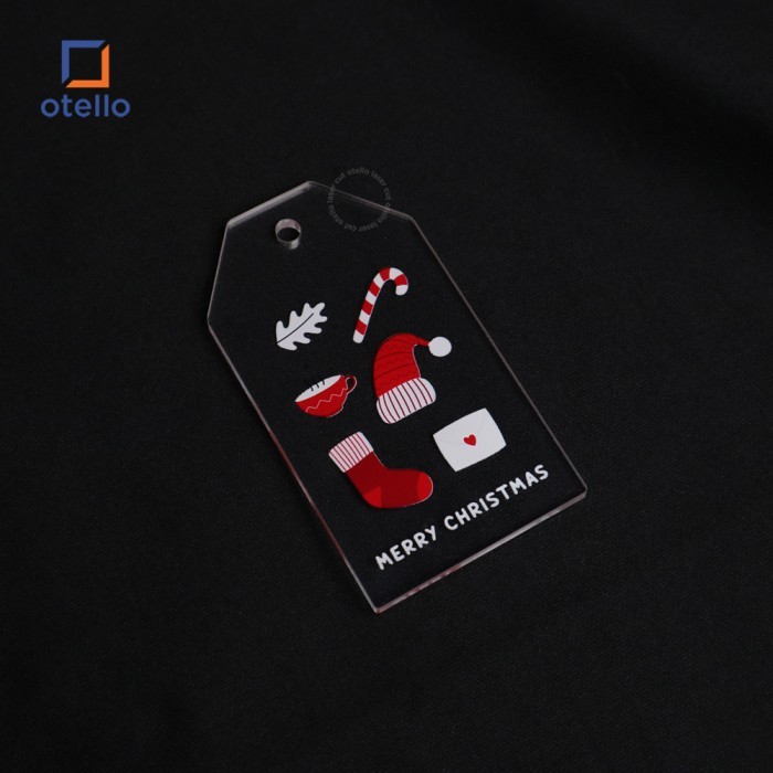 

Hang Tag Acrylic Christmas Premium Gift Tag Hampers Gantungan Akrilik - 01