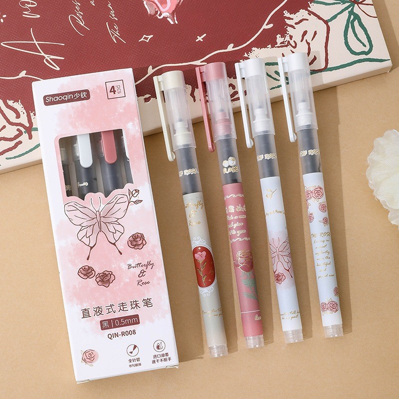 

Set Kotak 4 Pena Tinta Hitam Pulpen Gel Koleksi Pena IDG-ST0588