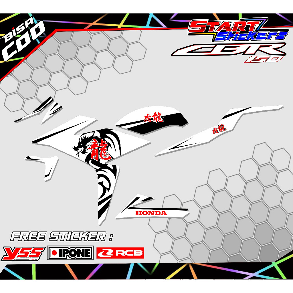 STRIPING VARIASI HONDA CBR 150 VARIASI  NAGA / STICKER LIST VARIASI MOTOR CBR 150 VARIASI NAGA