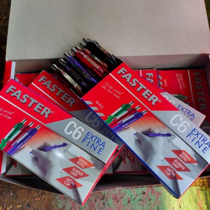 

[Best Seller] pulpen faster C6 /ballpoint pen/extra fine - Hitam