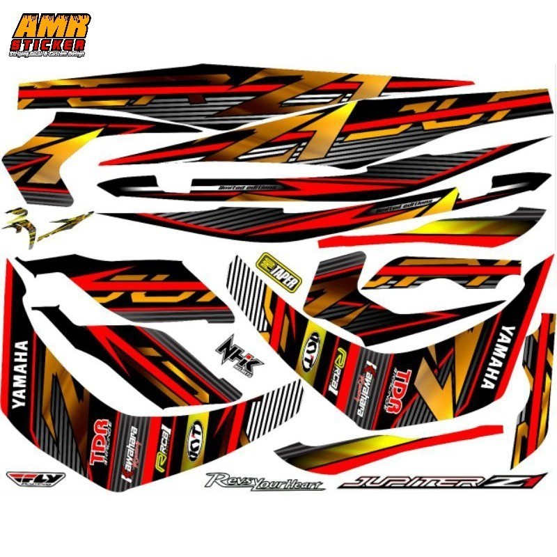 Striping Jupiter Z1 Semi Decal Grafis Racing Striping Sticker Jupiter Z1