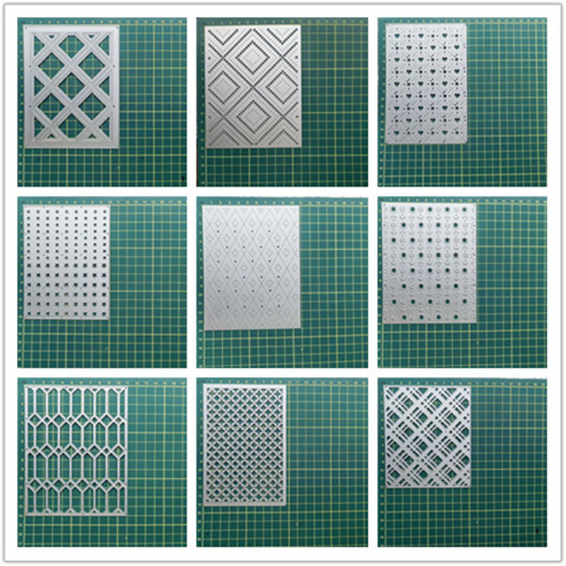 

9 Rectangular floral background frame Metal Cutting Dies Stencils For DIY Scrapbooking Decorative Embossing Handcraft Template