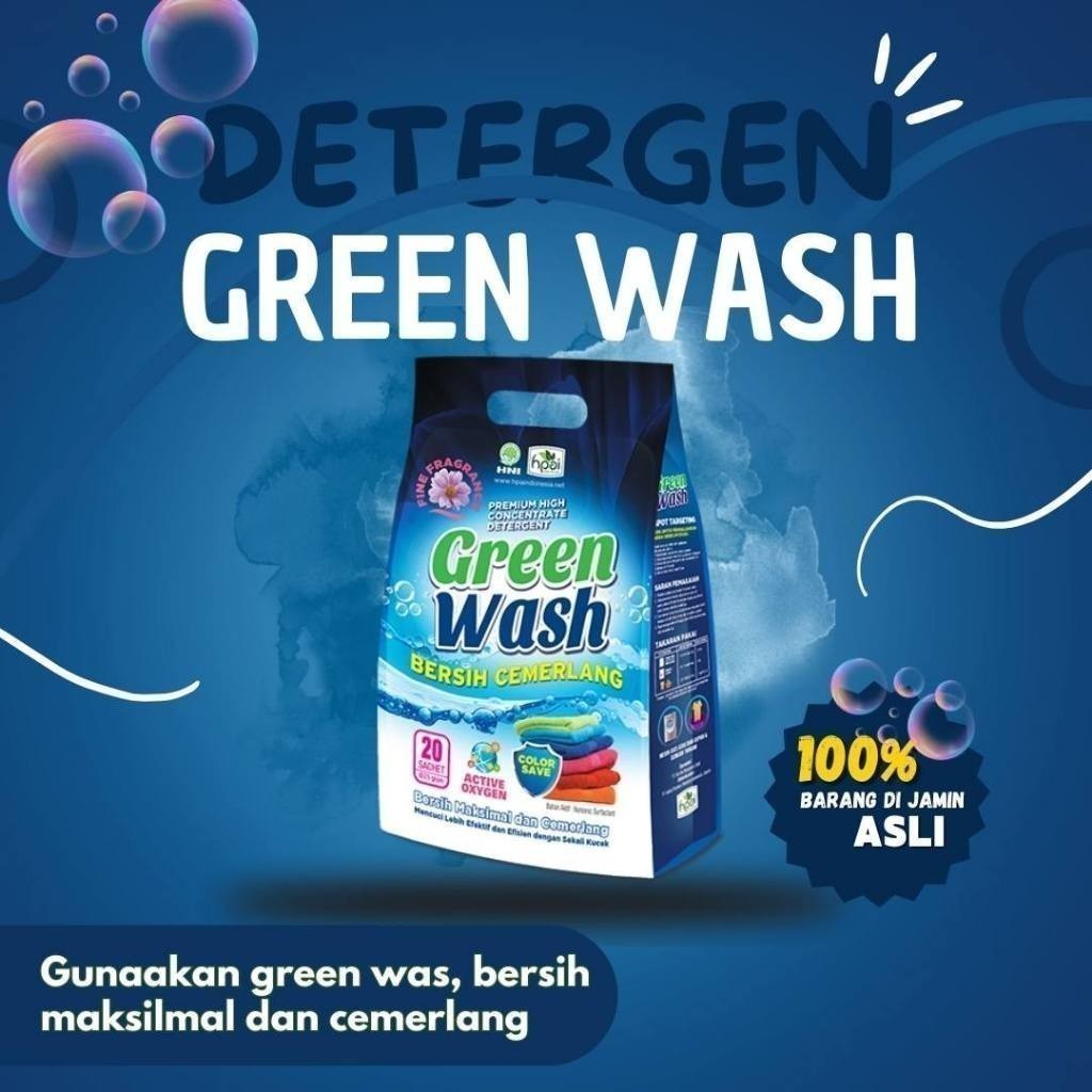 

PROMO TERMURAH TERMURAH GREEN WASH DETERGENT HNI HPAI