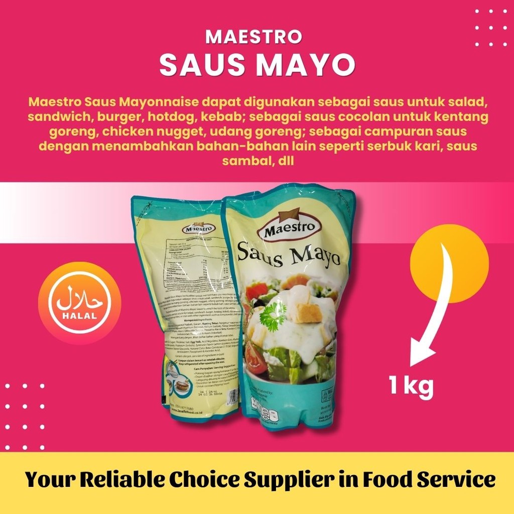 

Maestro Saus Mayo 1kg - Mayones Mayonese