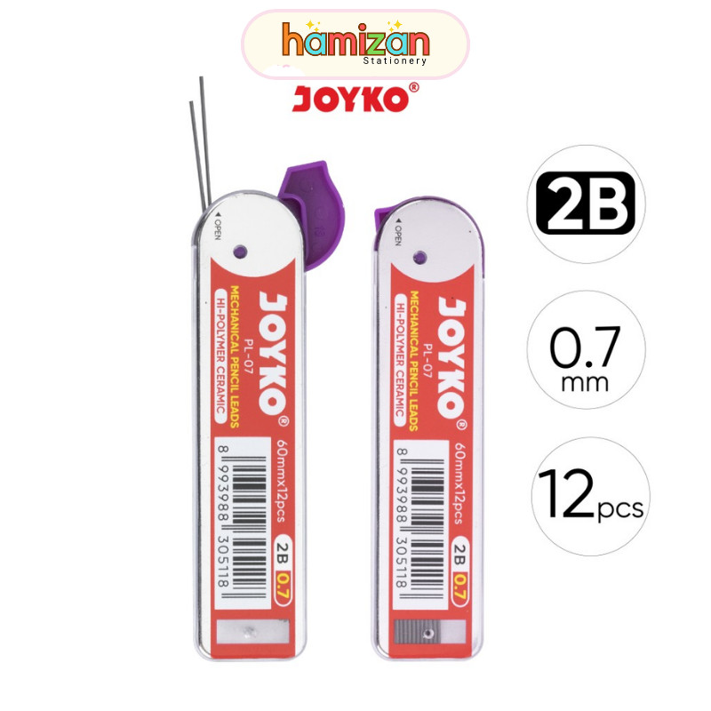 

( 1 tube ) Isi Pencil Mekanik 2B isi 12 lead 0,7 mm / Refill Pencil Lead PL-07 isi 12 lead ketebalan 0.7mm ( 1 tube ) / Pencil Lead / Isi Pensil Mekanik Joyko PL-07 / 2B / 0.7 mm Murah Berkualitas