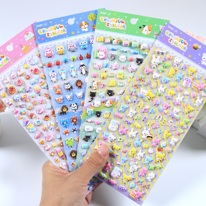 

1 pc New Arrival Cute Mini Animals Puffy 3D Stickers DIY Scrapbooking Sticker Diary Stationery Decorative Supply