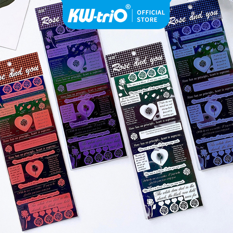

ROSE&U Sticker Laser Sticker diy Handbook Notebook Dekorasi Tahan