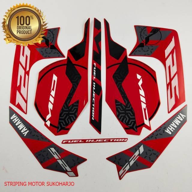 (ORI) Striping Yamaha Mio m3 125 2015 merah kualitas original