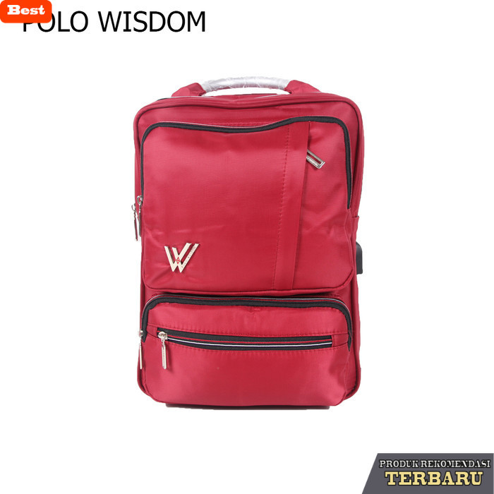 tas ransel pria murah berkualitas Tas Ransel pria Impor Polo Wisdom - WD 008 - Backpack kantor - Mer