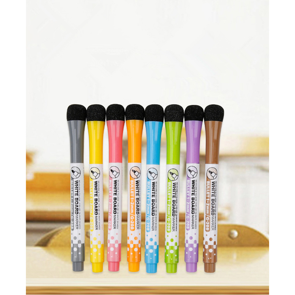 

Gxin G-208 8Pcs Erasable Markers Set Colors Magnet Whiteboard Ink Pens School Teacher Resources Children's Graffiti Kids Drawing