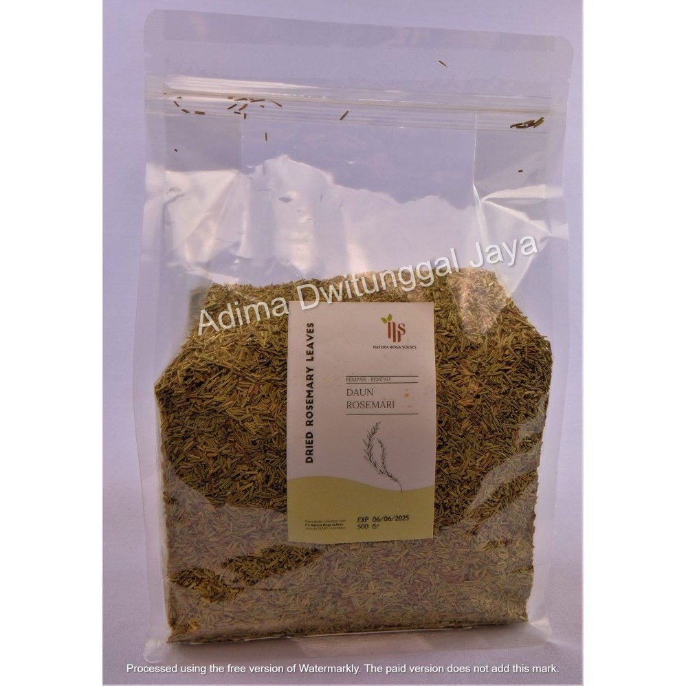 

Natura Boga Sukses Dried Rosemary leaves / Daun Rosemari 500gr