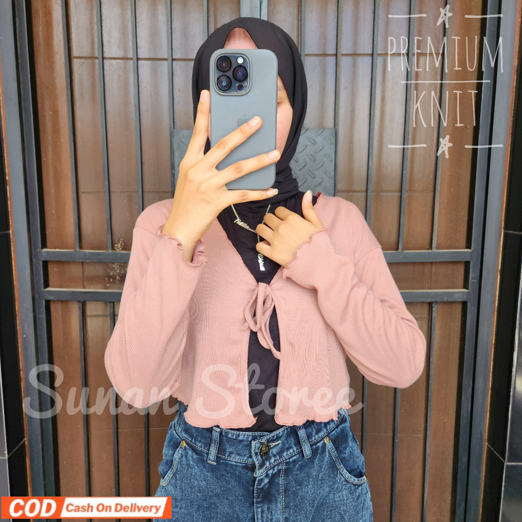 CARDIGAN CROP / CARDIGAN RAJUT CROP / CARDIGAN KOREA BY SUNAN STOREE