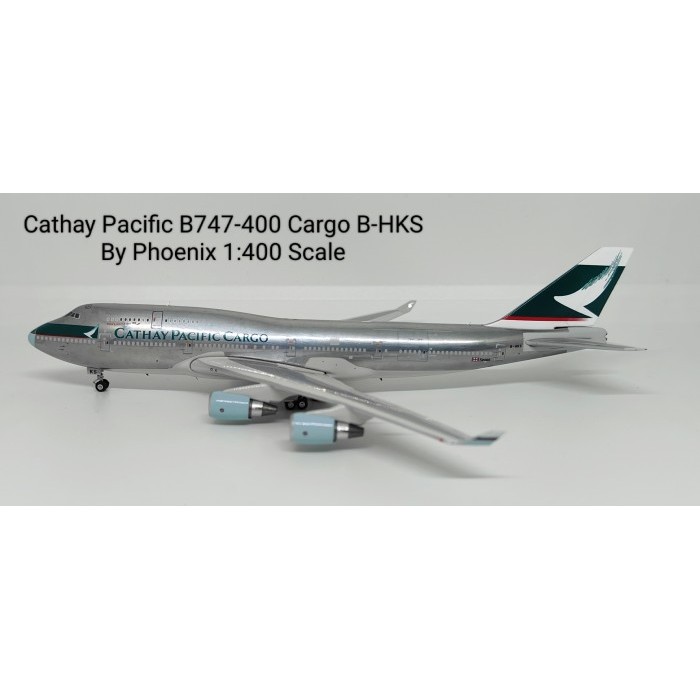 Pesawat Terbang Cathay Pacific B747-400 Cargo B-HKS  Phoenix Skala 1/400 Diecast