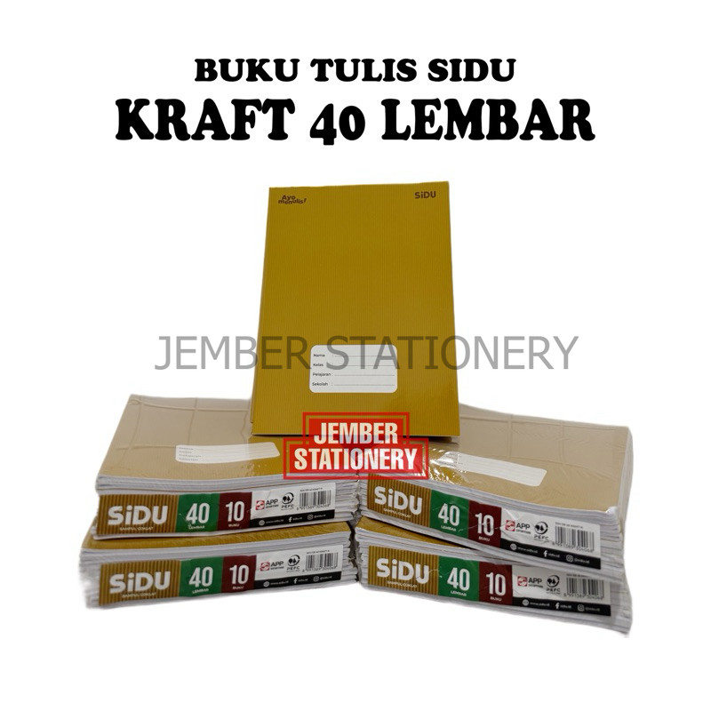 

(10buku) Buku Tulis SIDU Kraft 40 Lembar