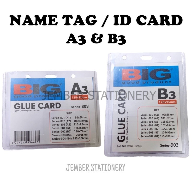 

(20pcs) Name Tag / ID CARD A3 B3
