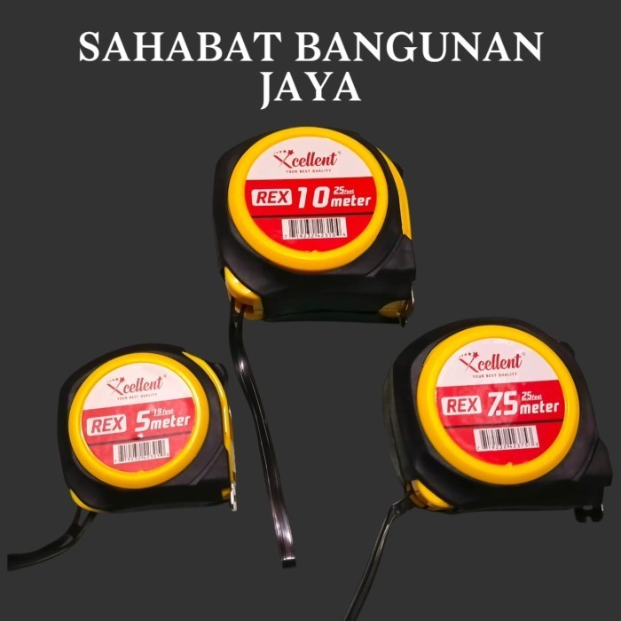 Meteran Tangan ABS Excellent 5M,7½M,10M - 7,5M - 10M