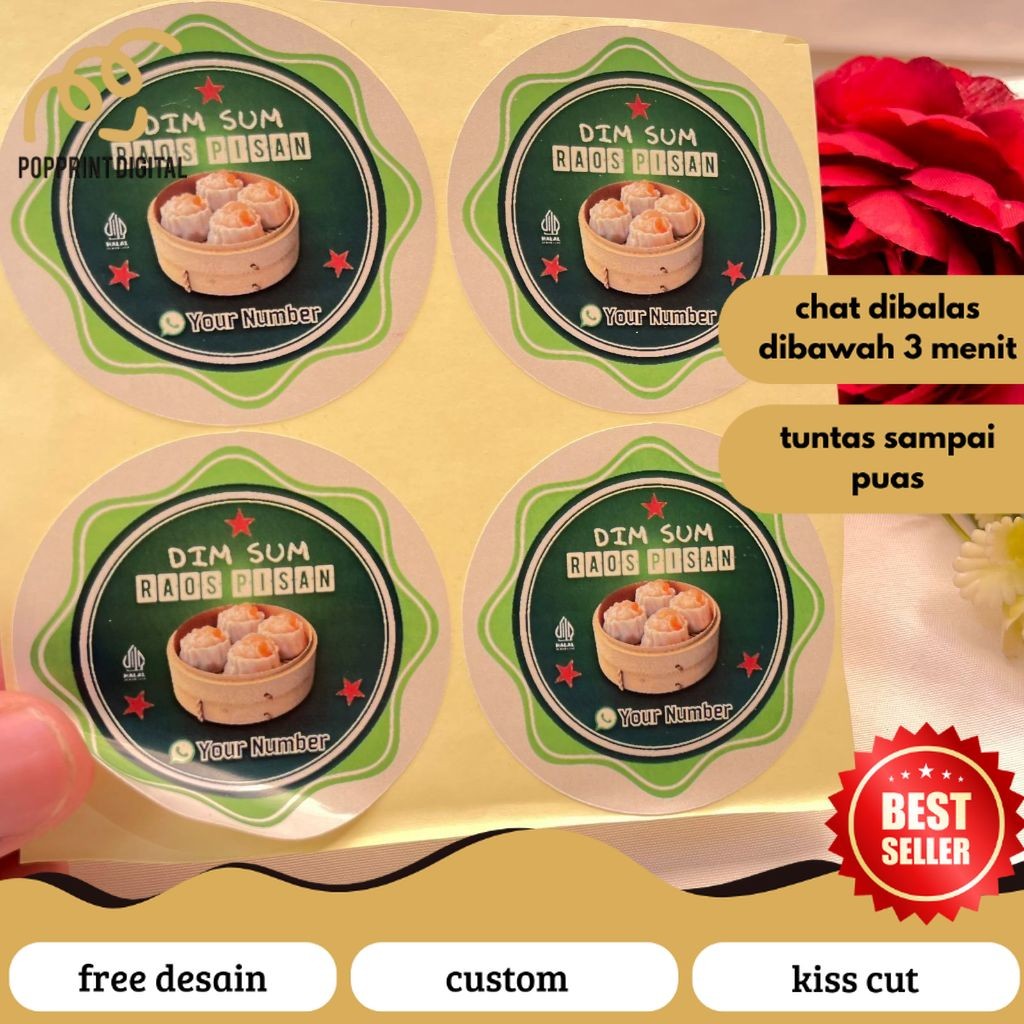 

PopPrints Sticker Print Label Makanan Dimsum Stiker Edisi Dim Sum Bentuk Bulat Chromo Uk.Kecil 2-4