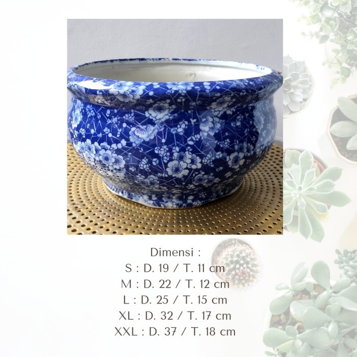 Pot Keramik Import / Pot Keramik Cantik / Pot Tanaman - XXL