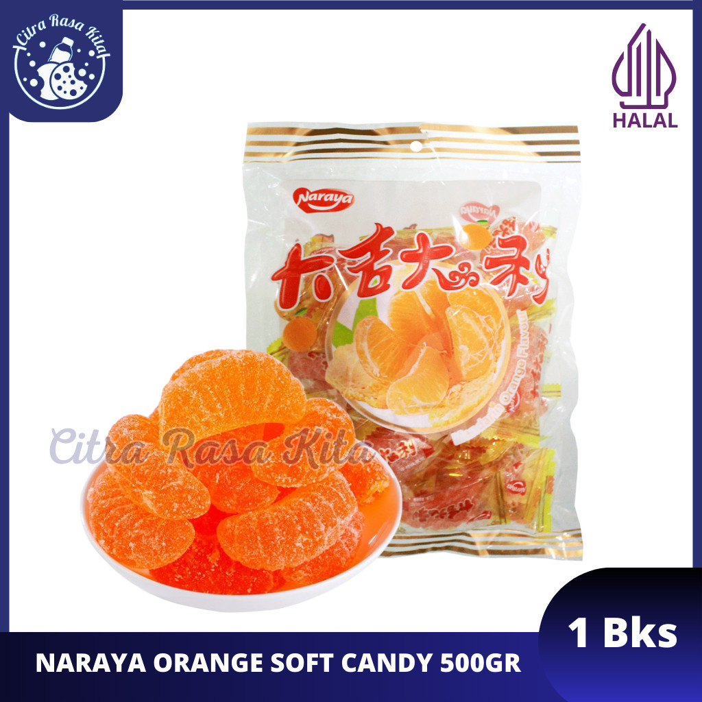 

Naraya Orange Soft Candy / Permen Lunak Rasa Dan Bentuk Jeruk Halal 500gr