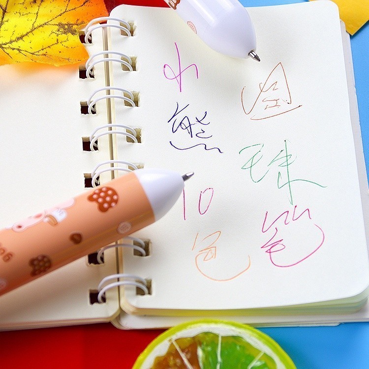 

Pulpen 10 Warna Pena Motih Beruang Pulpen Karakter Teddy Bear 996