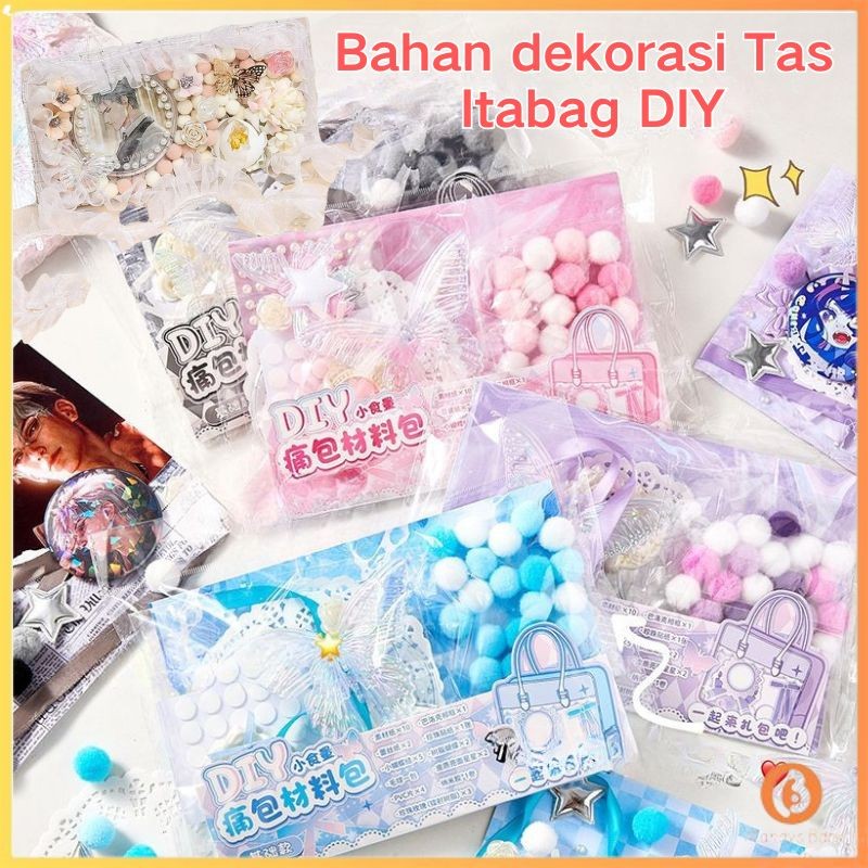 [Penjual Lokal] Paket bahan dekorasi Itabag Bahan dekorasi lapisan tampilan transparan ransel DIY