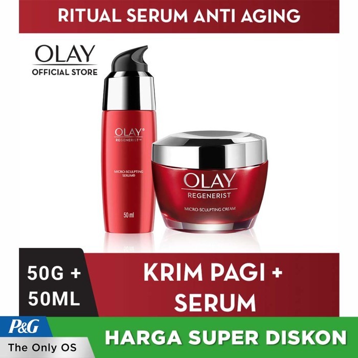Olay Power Duo Set - Antiaging Niacinamide Skincare Day Cream+Serum