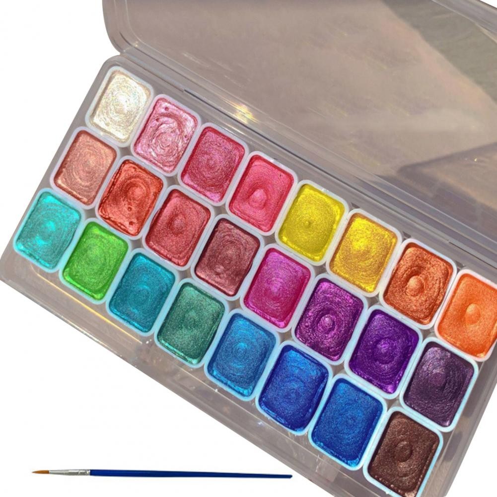 

20/24 Colors Watercolor Paint Set High Transparency Fine Pigment Distribution Chinese Painting Pigment Palette
